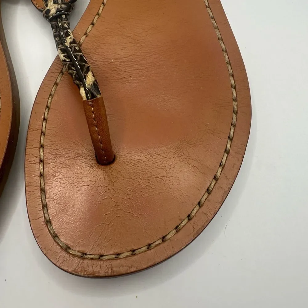 Coach Clarkson women,Snake print, Roccia Ginger thong Sandal Size 6